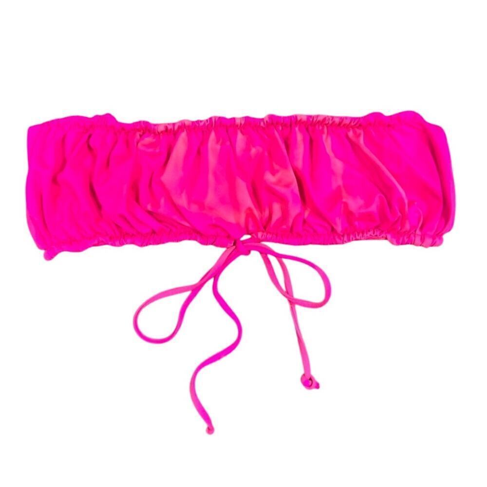 Frankies Bikinis Dreamy Bandeau Bikini Top in Pink Ombre, Size S​​​